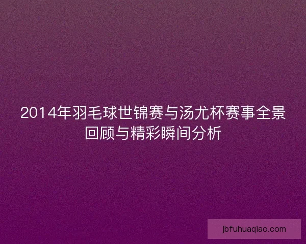 2014年羽毛球世锦赛与汤尤杯赛事全景回顾与精彩瞬间分析